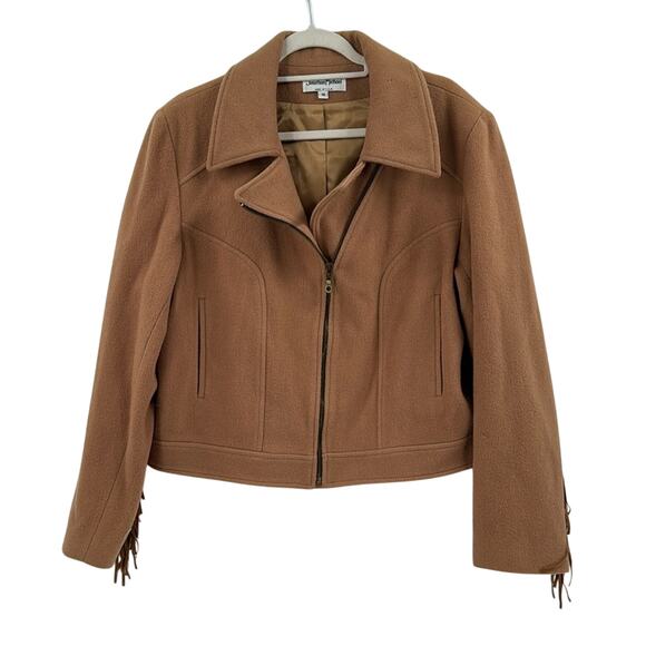 Vintage Jonathan Michael wool leather fringe jacket - Picture 1 of 7